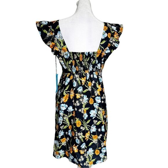 Draper James Maddie Babydoll Spring Blooms Floral Linen Smocked Dress. Small.NEW - Picture 4 of 10